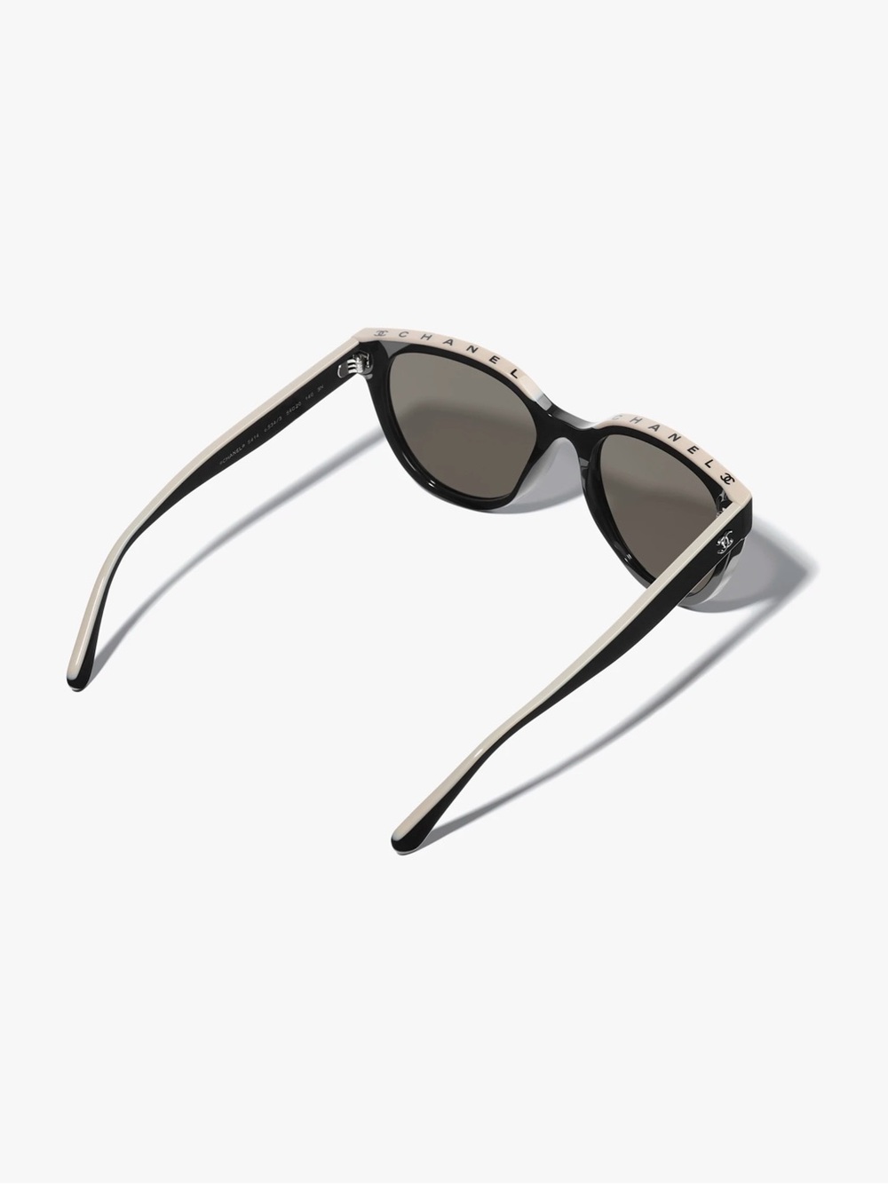 Chanel Two-Tone Black and Cream Butterfly Sunglasses